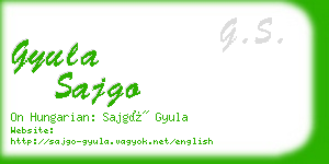 gyula sajgo business card